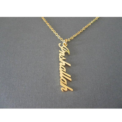 Necklaces Customized Name Vertical Necklace KHLOE JEWELS Custom Jewelry