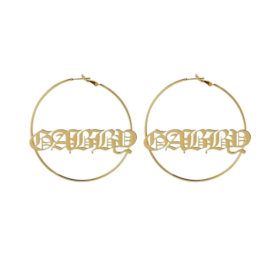 Earrings Gothic Custom Hoop Earrings KHLOE JEWELS Custom Jewelry