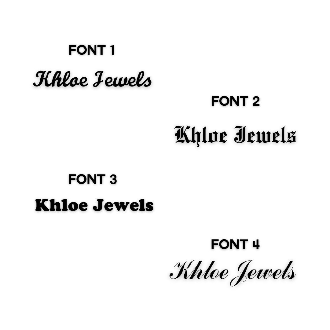 Body Jewelry Gothic Custom Name Shoe Nameplate KHLOE JEWELS Custom Jewelry