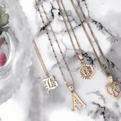 Necklaces Initial Heart Necklace KHLOE JEWELS