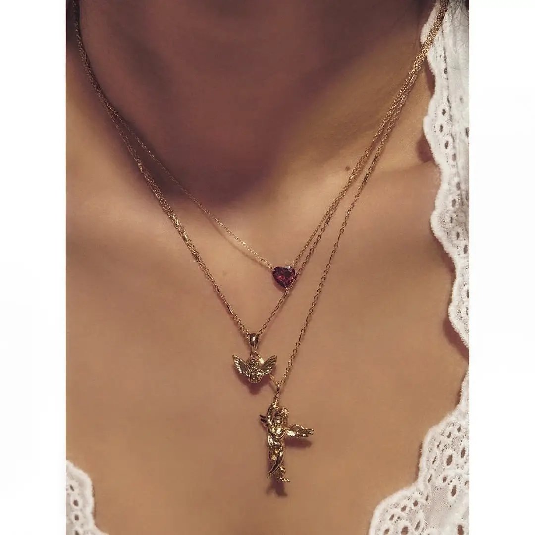Necklaces Mini Guardian Angel Necklace KHLOE JEWELS