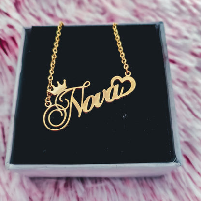 Gold Tasmiya Name Locket 14K Gold Necklaces With My Name Key