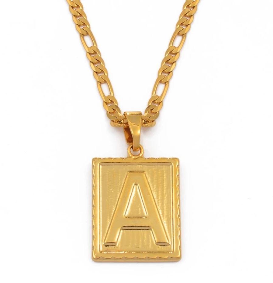 Noble Initial Figaro Necklace KHLOE JEWELS Sale
