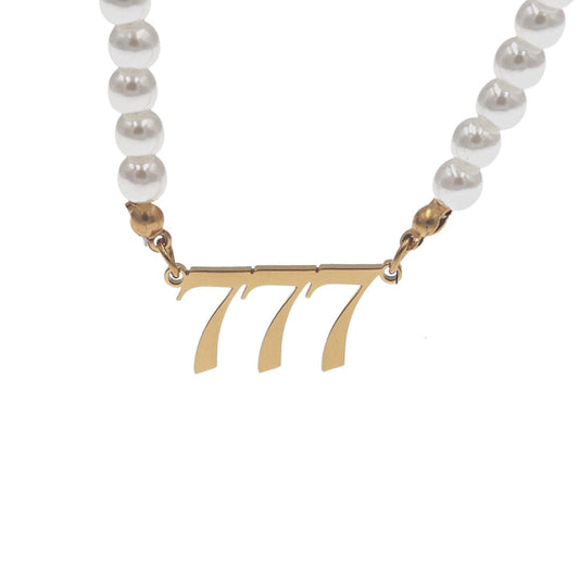 Necklaces Pearl Angels Number Necklace KHLOE JEWELS