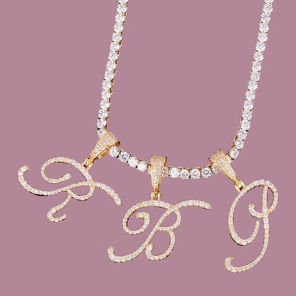 Necklaces Riviera CZ Initial Tennis Chain KHLOE JEWELS
