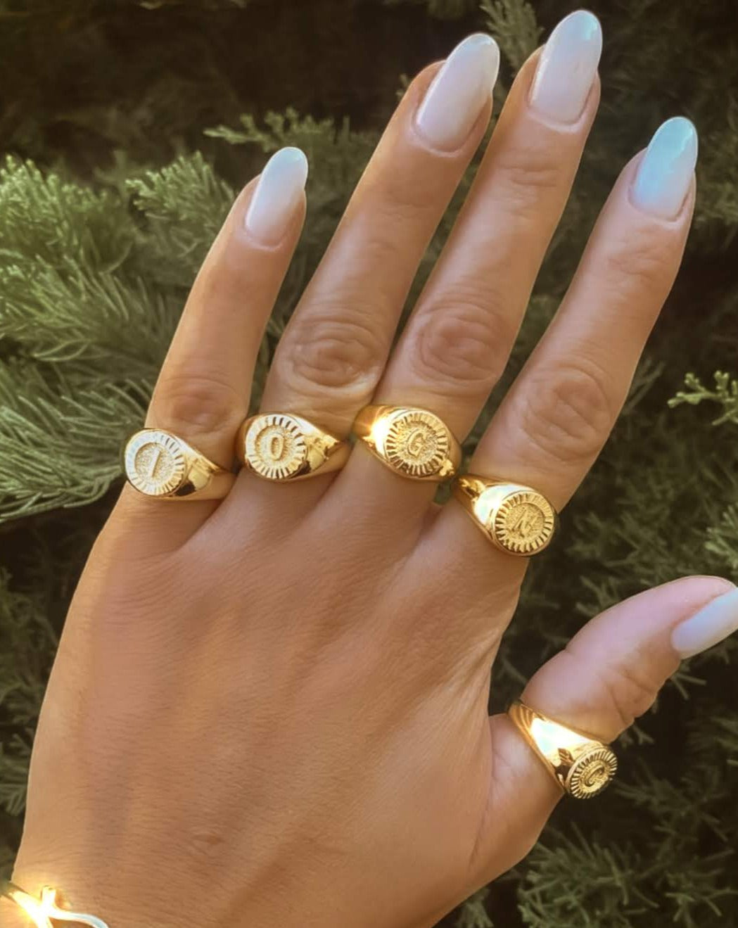 Ring Round Initial Chunky Signet KHLOE JEWELS