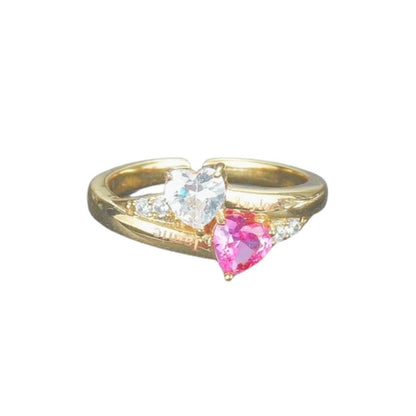 Rings Serene Heart CZ Custom Birthstones Ring KHLOE JEWELS