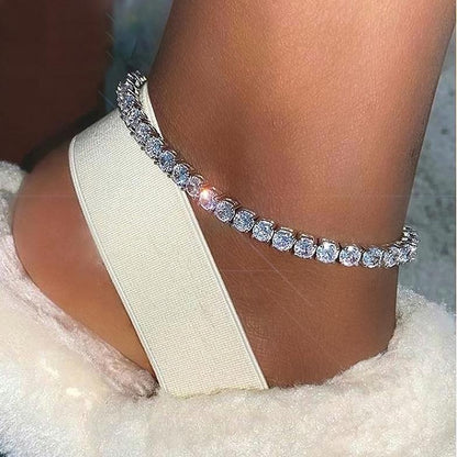 Anklets Tennis Chain Anklet KHLOE JEWELS