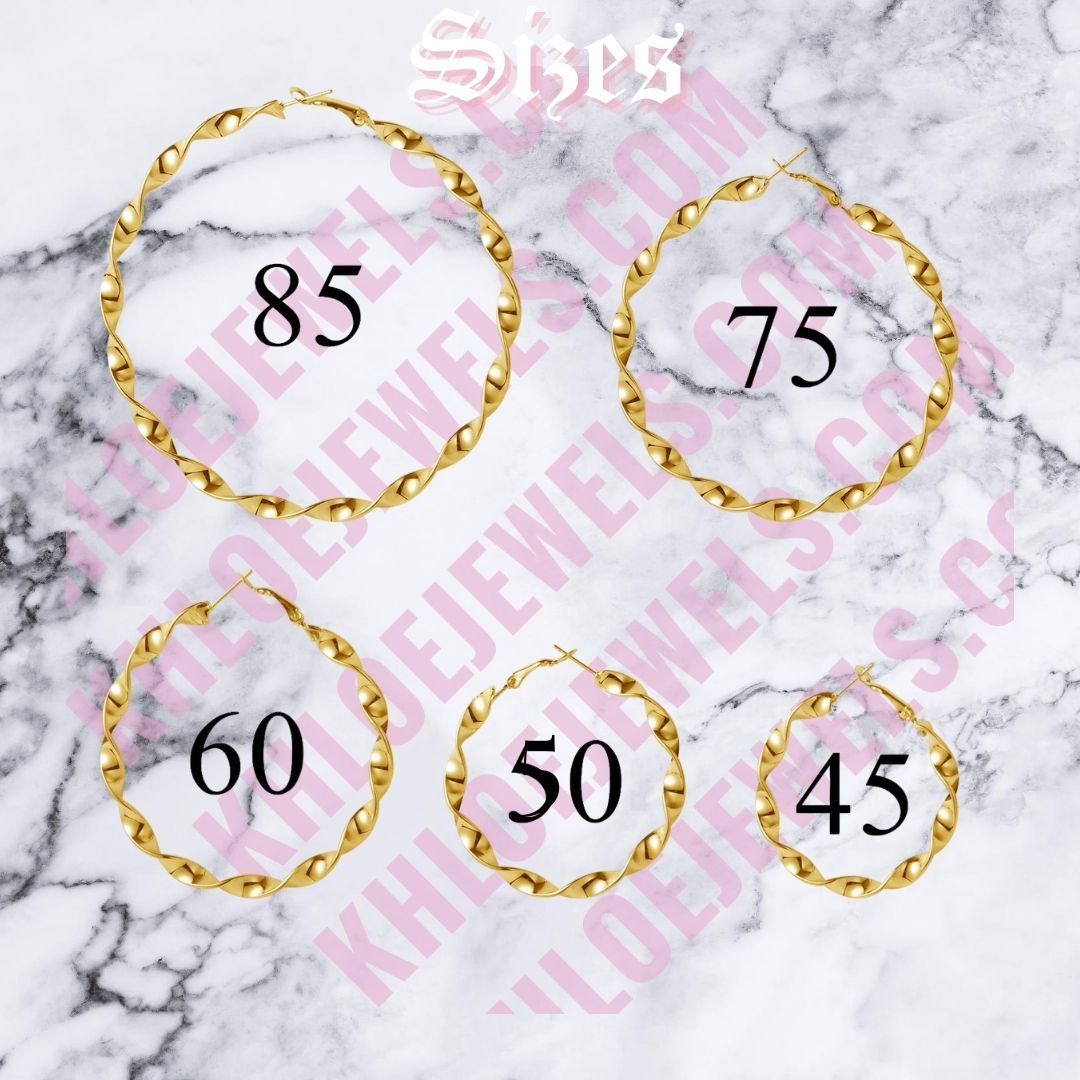 Earrings Twisted Custom Nameplate Hoop Earrings KHLOE JEWELS Custom Jewelry