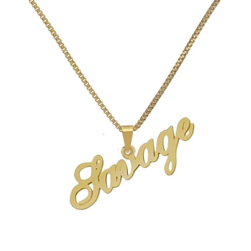 Necklaces Vie Custom Name Box Chain Plunge Necklace KHLOE JEWELS Custom Jewelry
